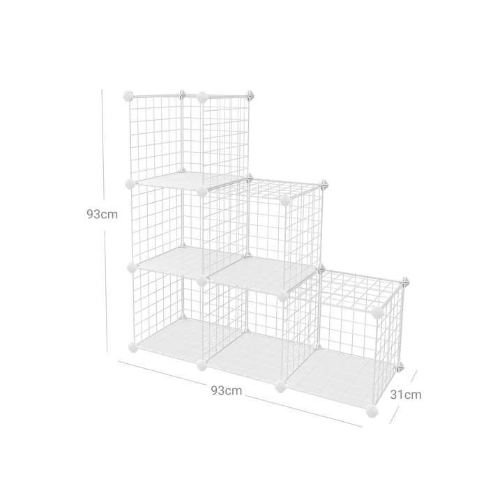 White Wire Mesh Organizer
