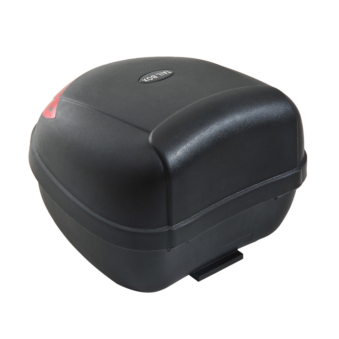 24 L Motorcycle Luggage Case W/Reflectors-Black/Red