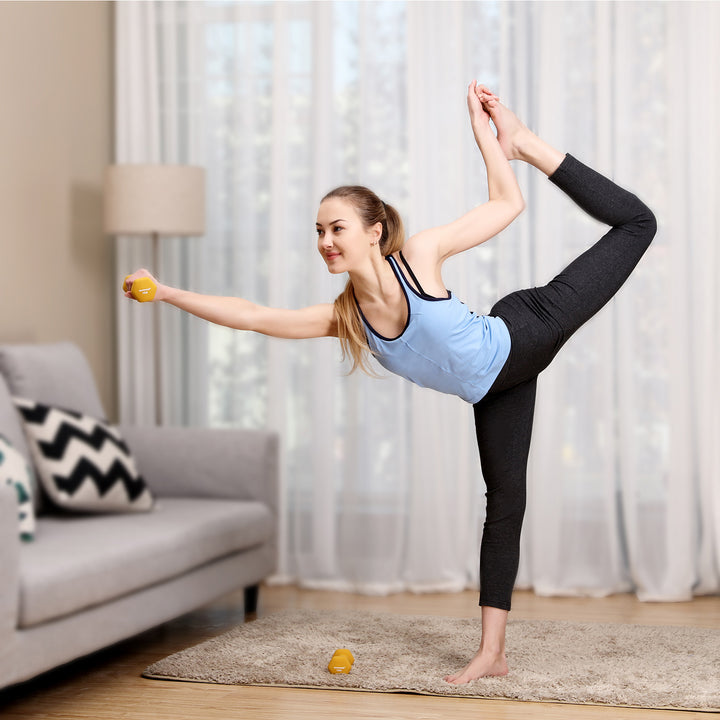 Yellow Dumbbell Set