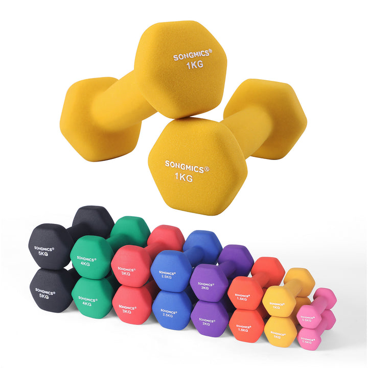 Yellow Dumbbell Set