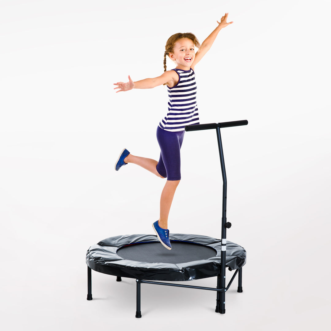 Trampoline Rebounder Adjustable Jumper, 40"-Black