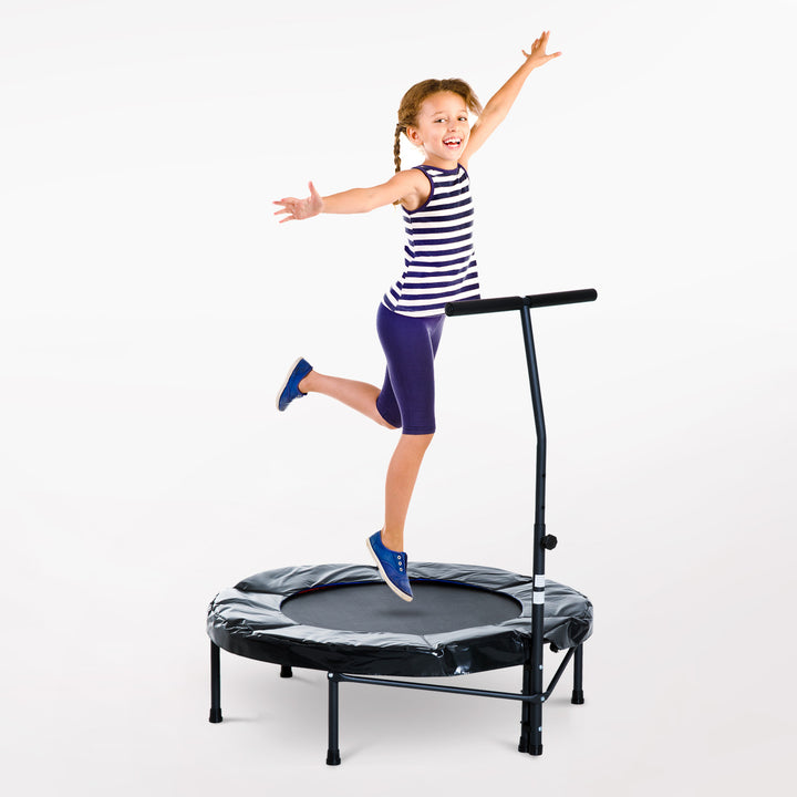 Trampoline Rebounder Adjustable Jumper, 40"-Black