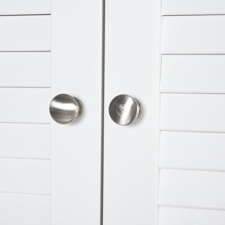 MDF Freestanding 6-Tier Bathroom Storage Cabinet White