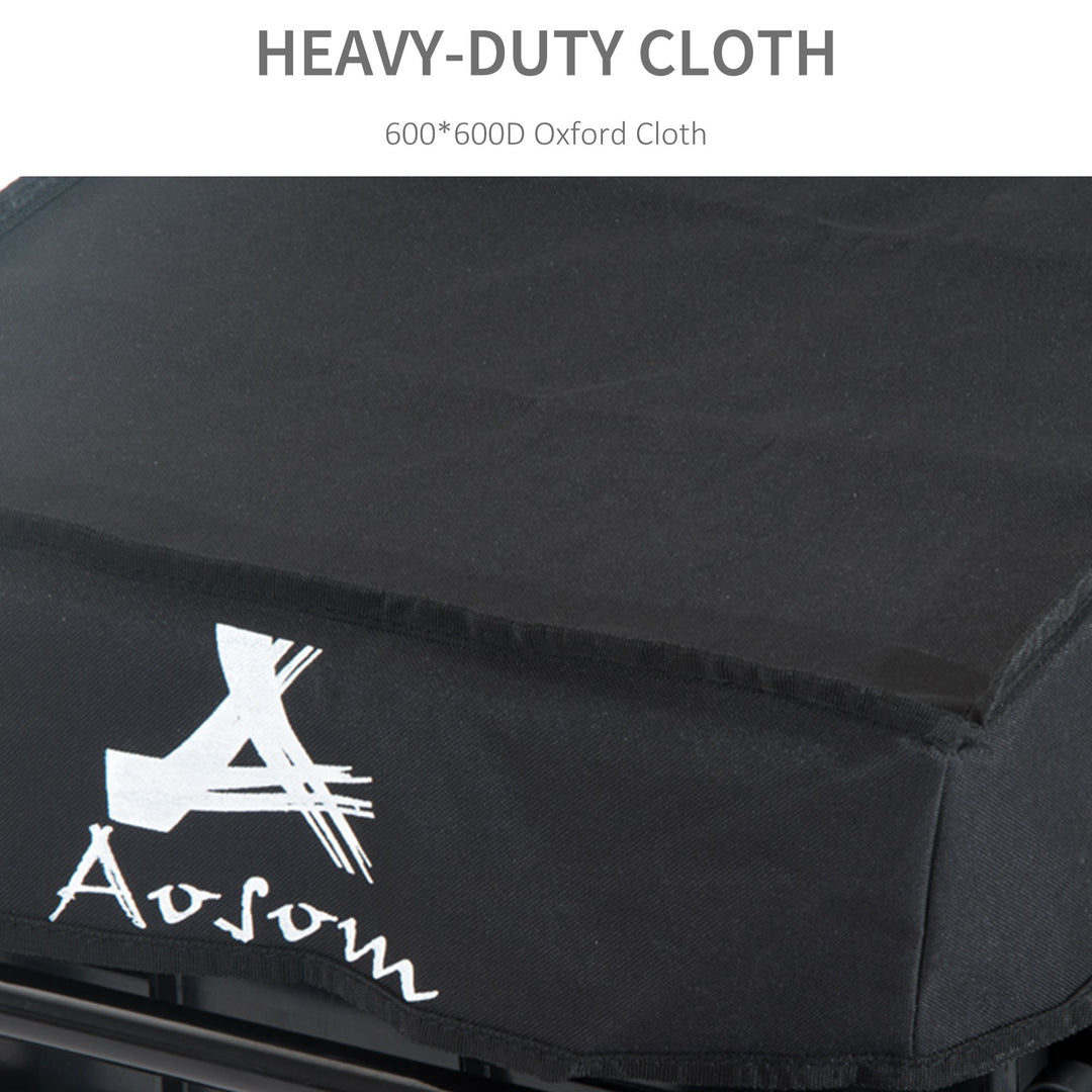 Bicycle Trailer Cargo Jogger Luggage Storage Stroller with Towing Bar - Black