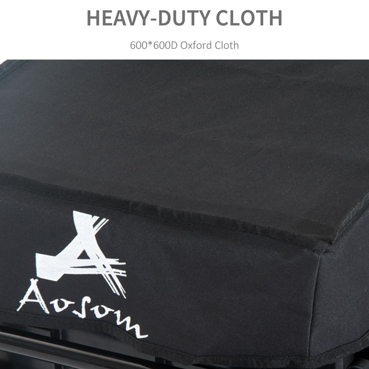 Bicycle Trailer Cargo Jogger Luggage Storage Stroller with Towing Bar - Black