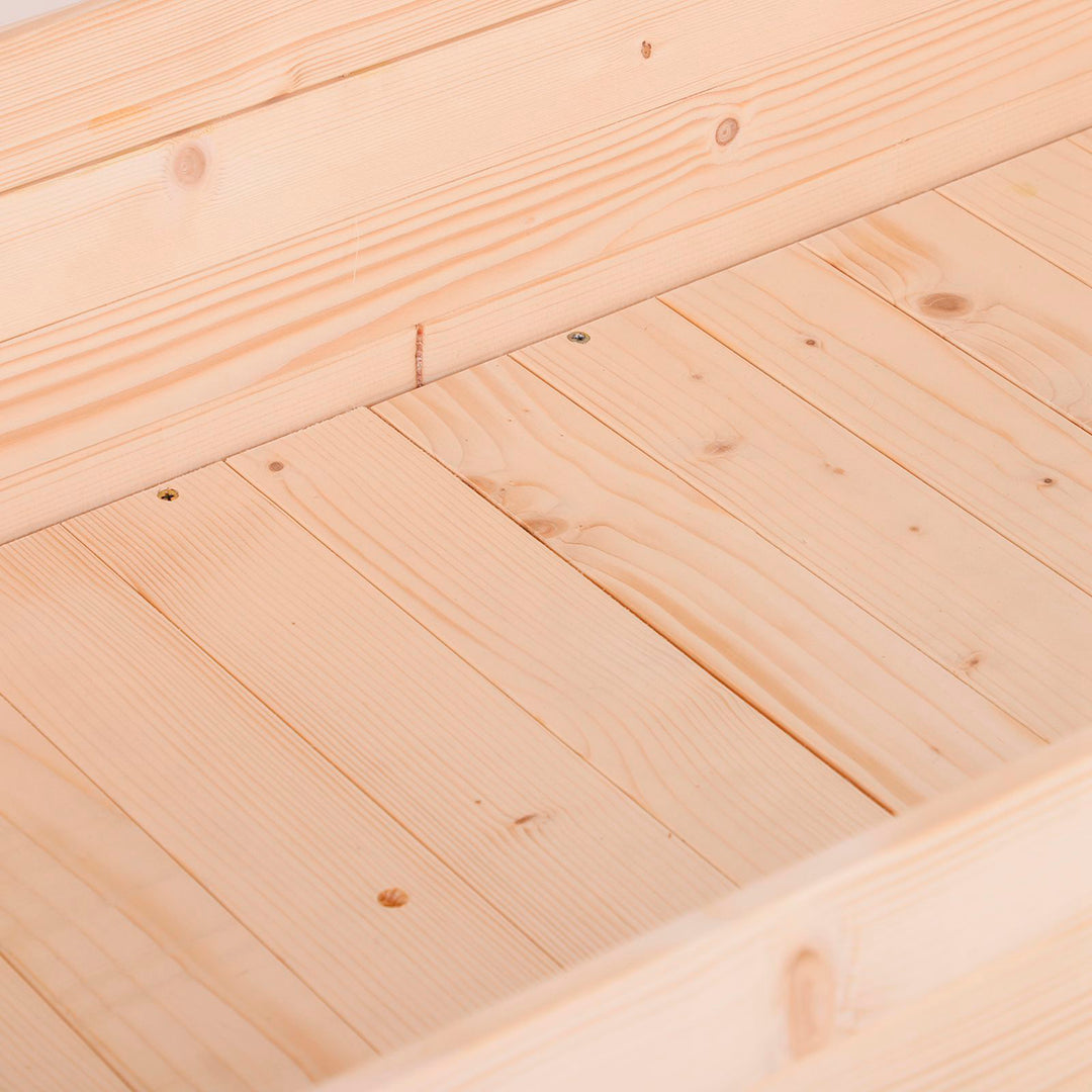 Garden Wooden Planters_ Non-Woven Fabric, Rectangular Raised Bed,Fir Wood_Indoor/Outdoor, 122.5Lx56.5Wx76H cm