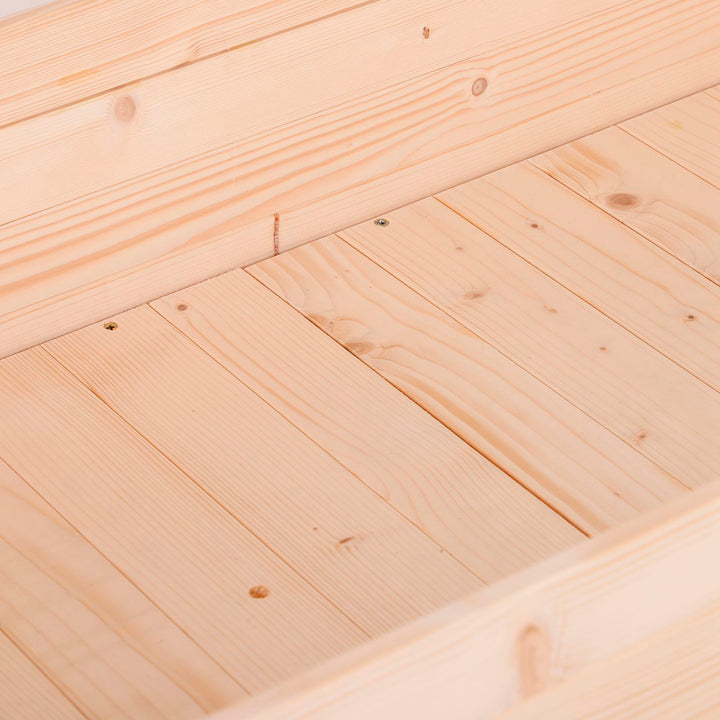 Garden Wooden Planters_ Non-Woven Fabric, Rectangular Raised Bed,Fir Wood_Indoor/Outdoor, 122.5Lx56.5Wx76H cm