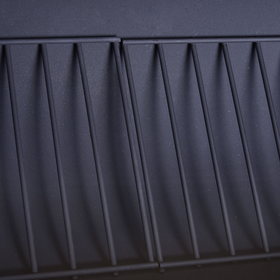 Charcoal Barbecue Grill Garden Portable BBQ  Trolley w/ Offset Smoker Combo, Handy Shelves and On-lid Thermometer