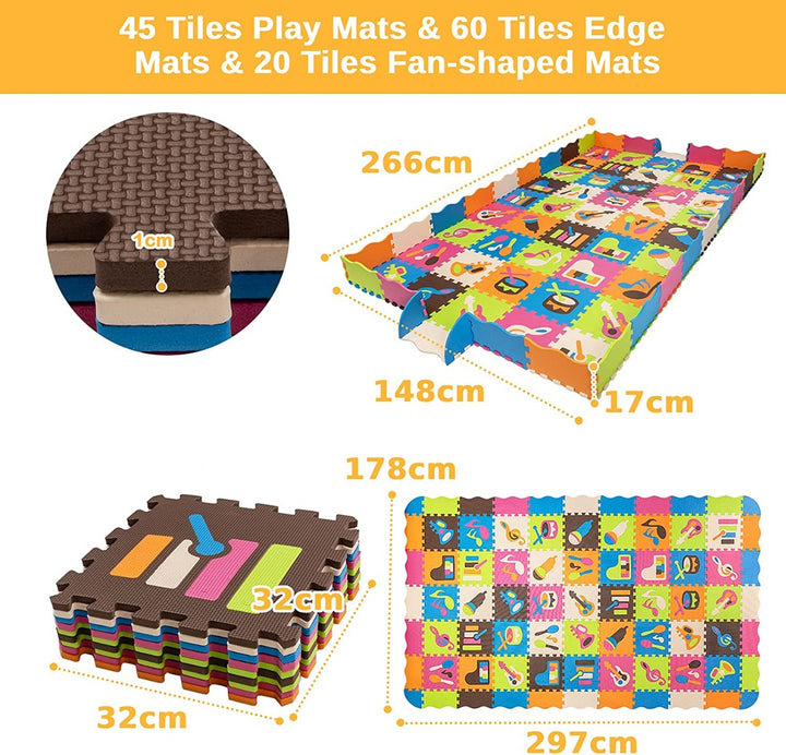 Baby Soft EVA Foam Children Play Mat with Numeral Puzzle Jigsaw