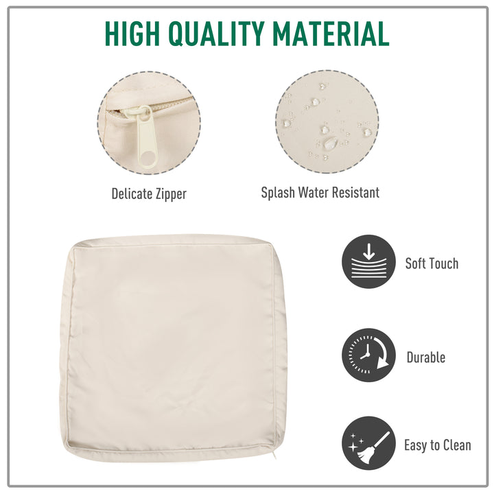 Garden Rattan Sofa Seat Cushion Covers Replacement Outdoor- No Cushion Included Beige