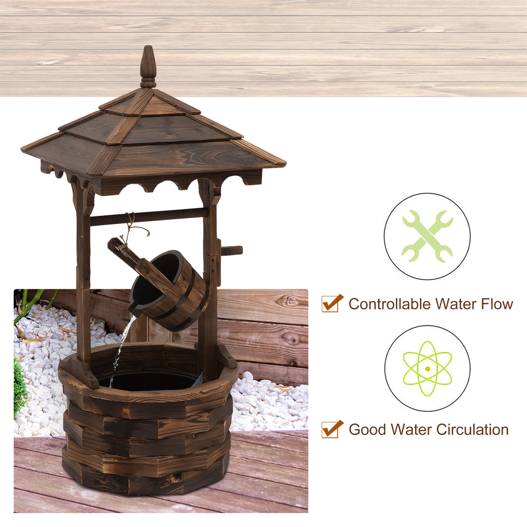 Fir Wood Outdoor Garden DŽcor Wishing Well Waterfall