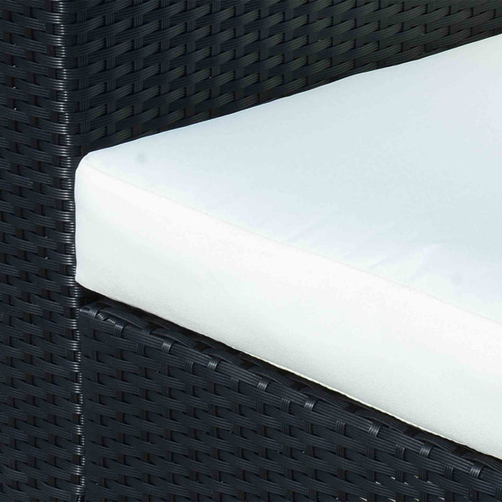 Rattan Garden All-Weather Wicker Single Sofa - Black