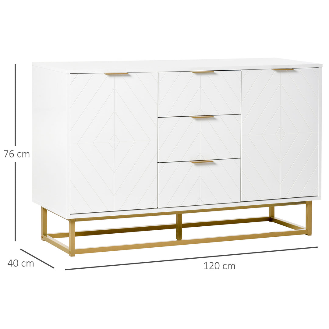 Modern Sideboard with 3 Drawers for Dining Room, Living Room