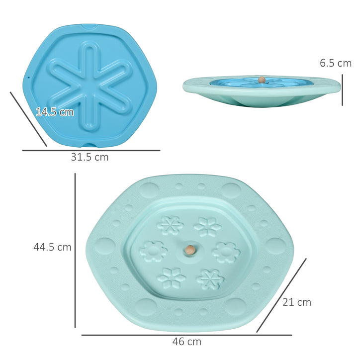 Two-In-One Balance Board, Kids Wobble Board with Ball - Blue