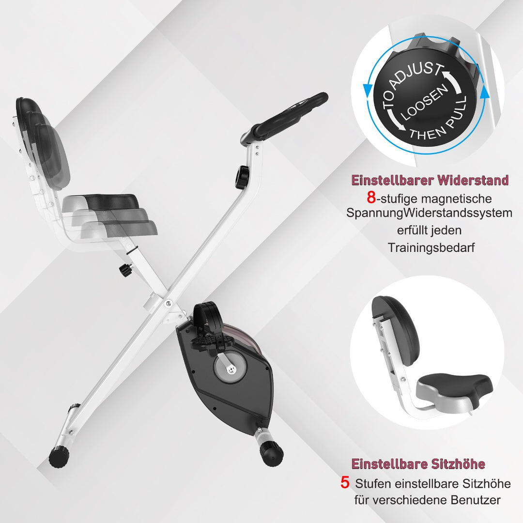HOMCOM Steel Manual Resistance Exercise Bike w/ LCD Monitor Black