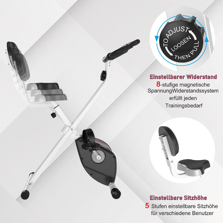 HOMCOM Steel Manual Resistance Exercise Bike w/ LCD Monitor Black