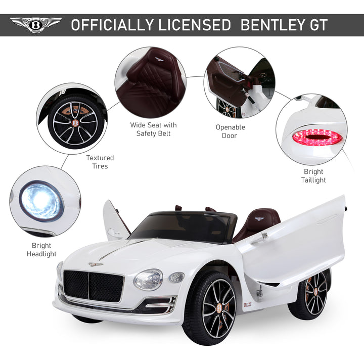 Kids Electric Ride-on Car W/ LED Lights-White