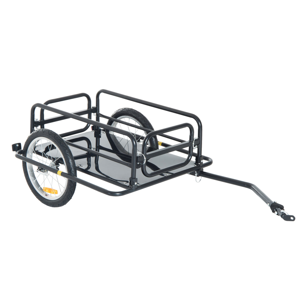 Bike Cargo Trailer in Steel Frame-Black