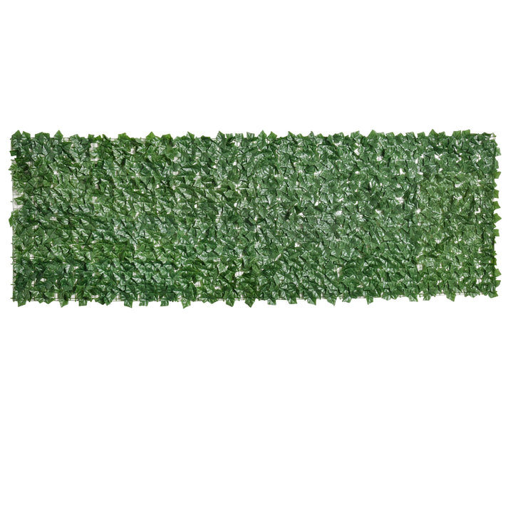 Artificial Leaf Hedge Screen for Garden Outdoor Indoor Decor, 3M x 1M Dark Green