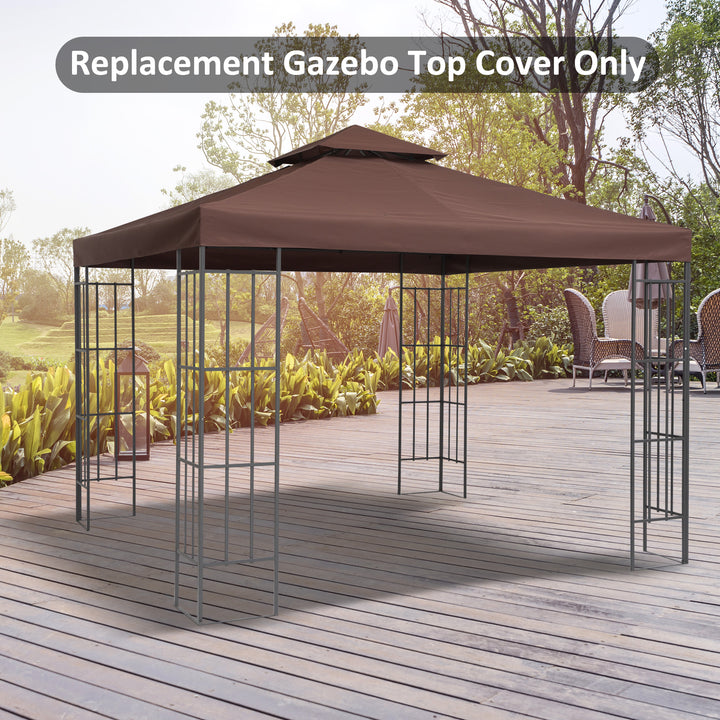 3 x 3(m) Gazebo Replacement Canopies Replacement Cover Spare Part Coffee (TOP ONLY)