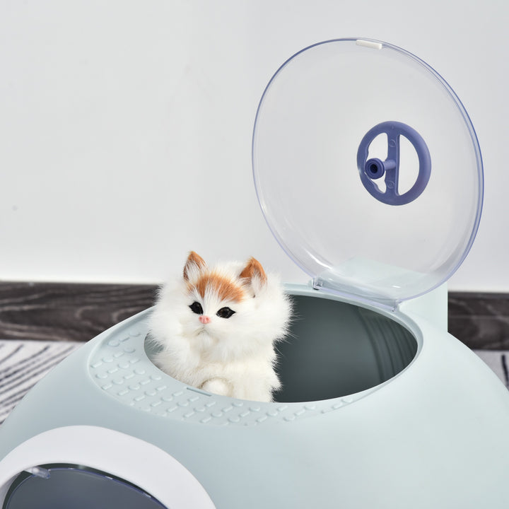 PawHut Cat Litter Box With Litter Scoop, Drawer-Type Easy To Clean, Skylight, Light And Easy To Move