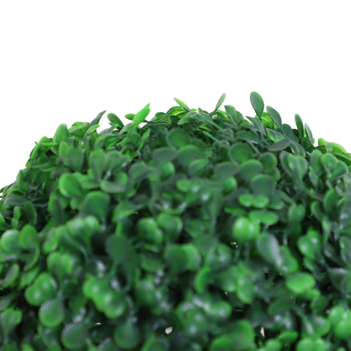 Set of 2 Artificial Boxwood Ball Topiary Trees Potted Decorative Plant Outdoor and Indoor DŽcor (112cm)