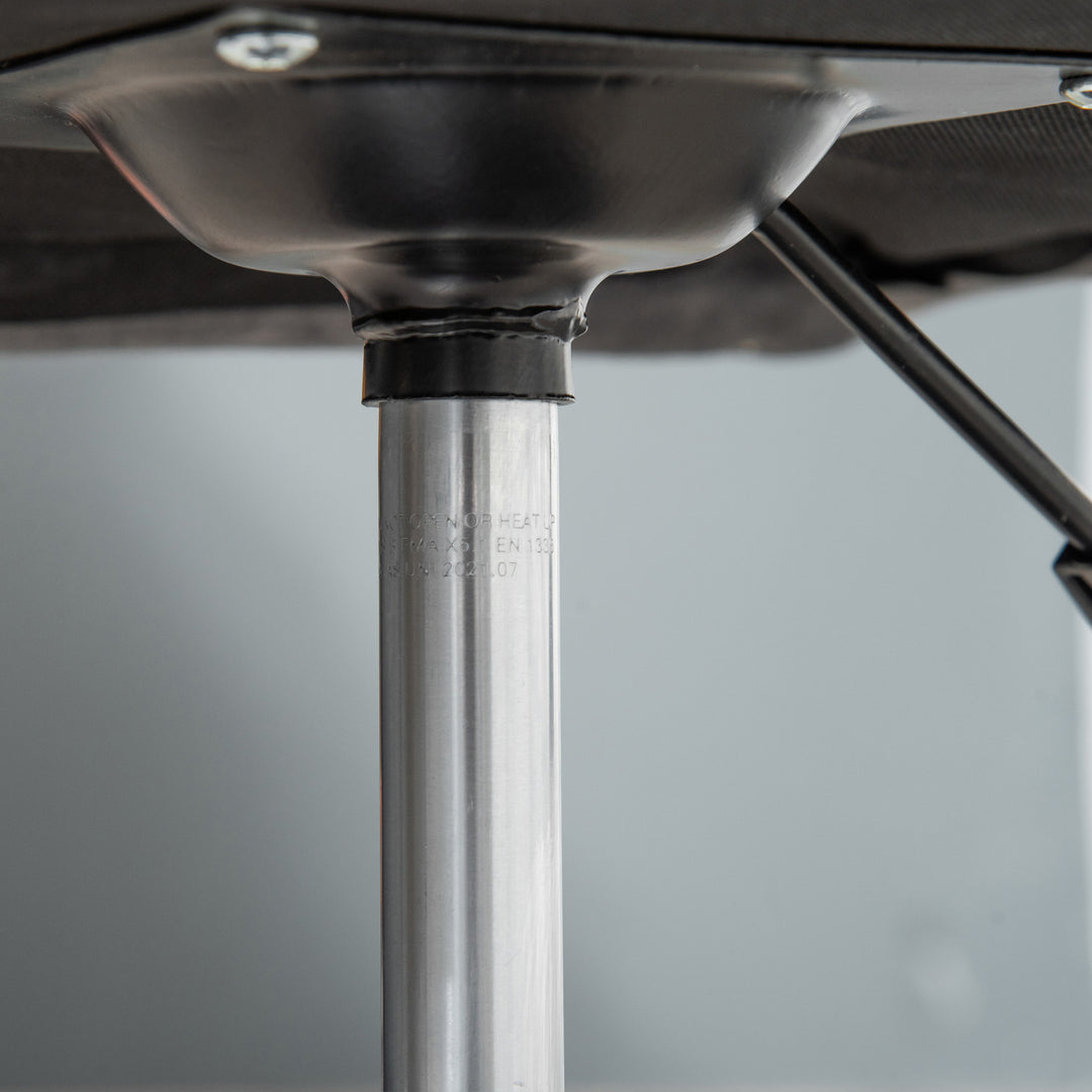 Swivel Bar Stool Fabric Dining Chair Dressing Stool with Tub Seat, Back, Adjustable Height, Grey