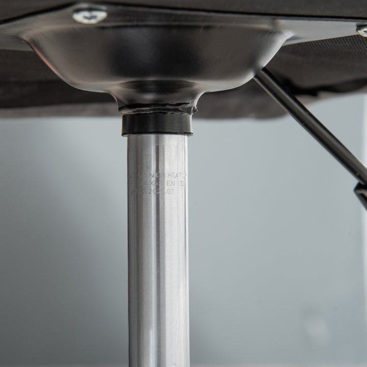 Swivel Bar Stool Fabric Dining Chair Dressing Stool with Tub Seat, Back, Adjustable Height, Grey