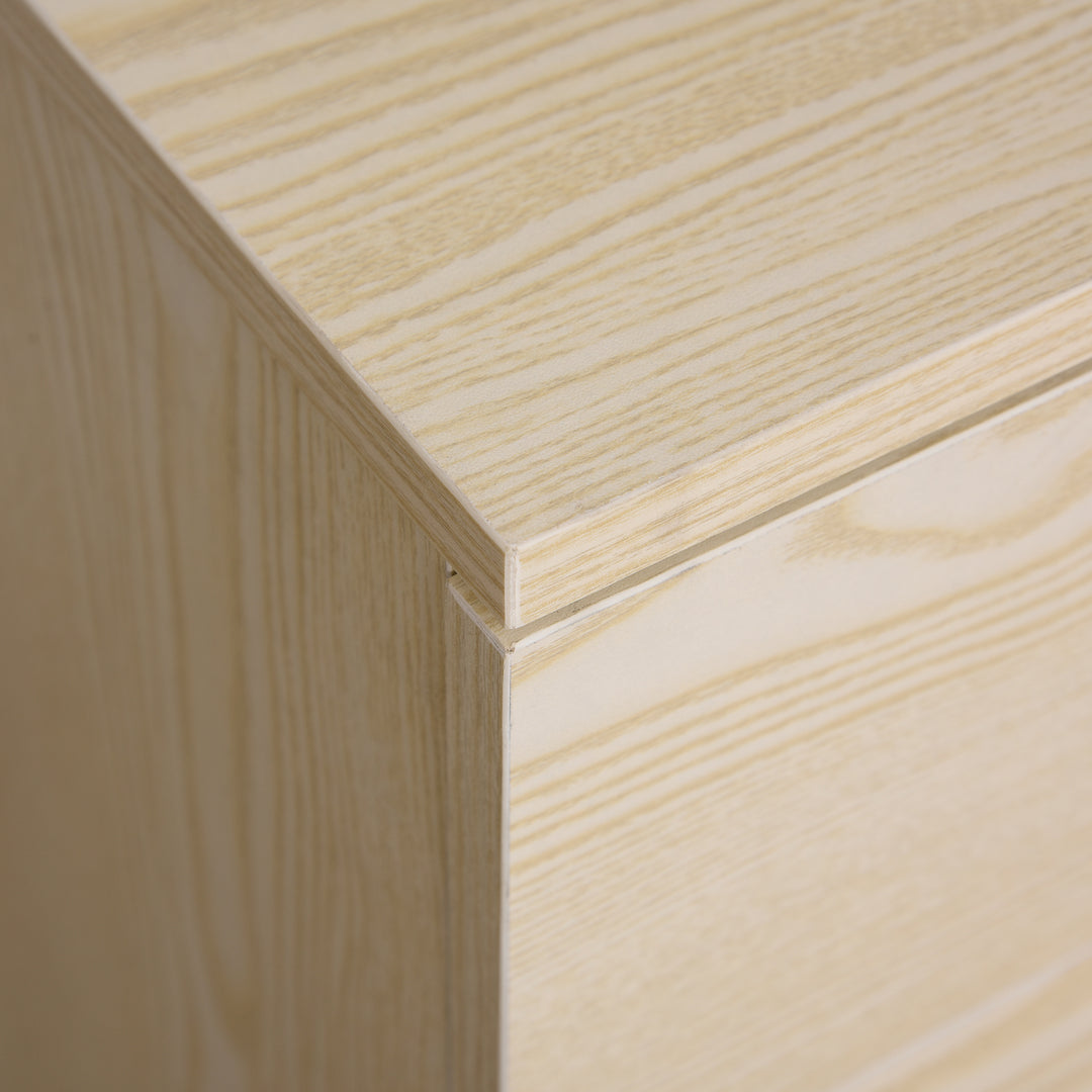 Vinsetto 2-Drawer Locking Office Filing Cabinet w/ 5 Wheels Rolling Storage Hanging Legal Letter Files Cupboard Home Organisation Oak