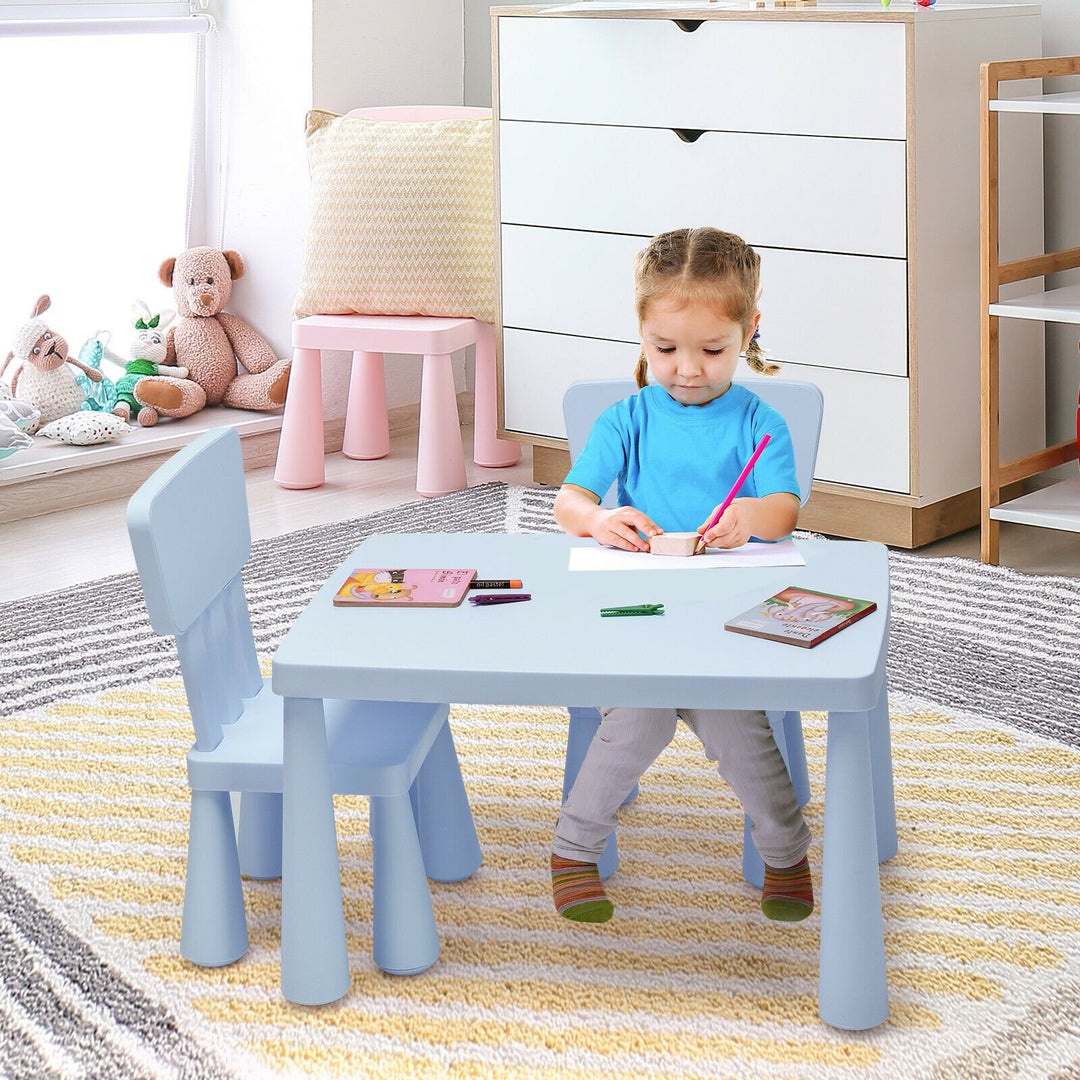 Children's Multi Activity Table and Chair Set-Blue