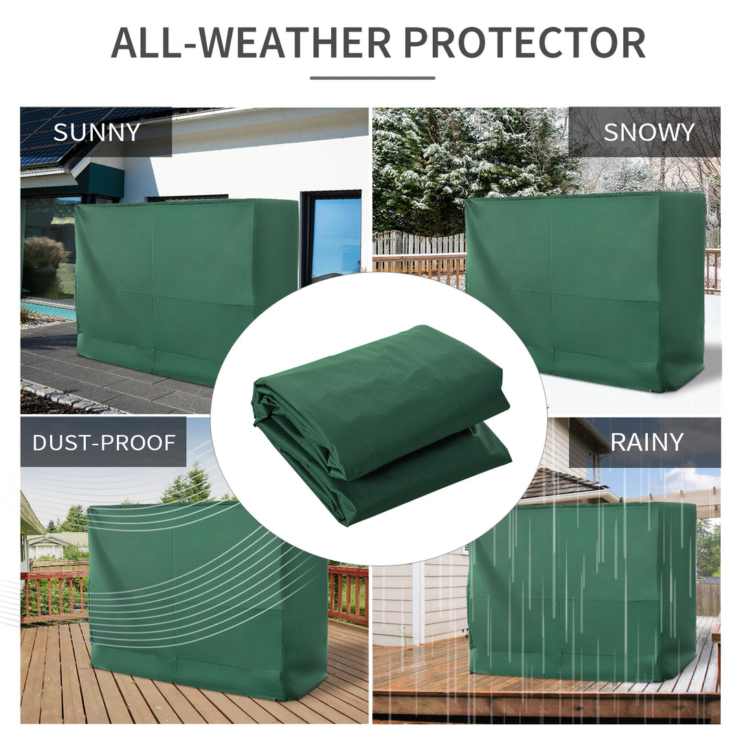 Oxford Patio 3-seater Swing Chair Cover Outdoor Garden Furniture Rain Protection Protector Waterproof Anti-UV Green 240L x 133W x 185H cm