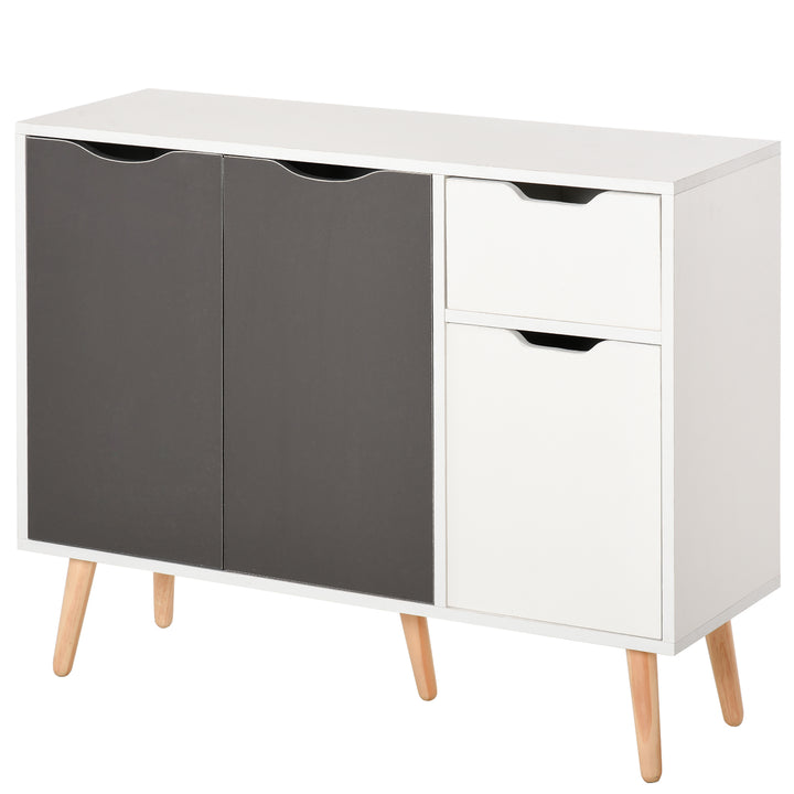 Sideboard Floor Standing Storage Cabinet with Drawer for Bedroom, Living Room, Home Office, Grey