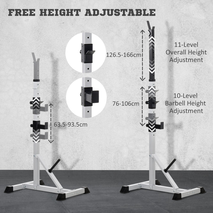 Weights Bar Barbell Rack Squat Stand Adjustable Portable Weight Lifting Suitable For Home Gym Training Work Out