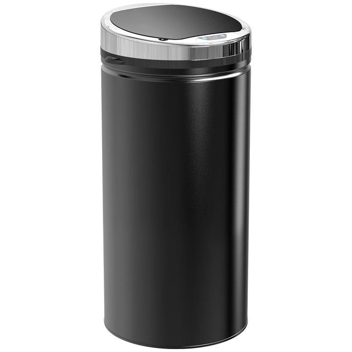 42L Stainless Steel Sensor Trash Can W/ Bucket-Black