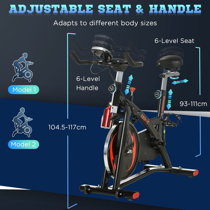 Stationary Exercise Bike, Aerobic Indoor Training,  Upright Cycling Cardio Workout, Home Fitness Racing Machine with 10KG Flywheel LCD Monitor