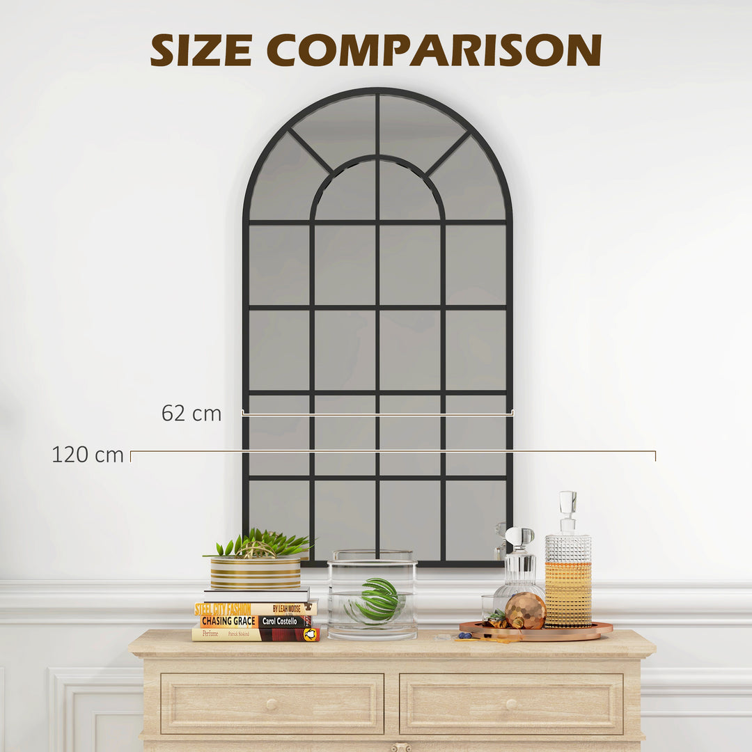 Arched Decorative Wall Mirror, Modern Window Mirror for Home Decor 110 x 62 cm