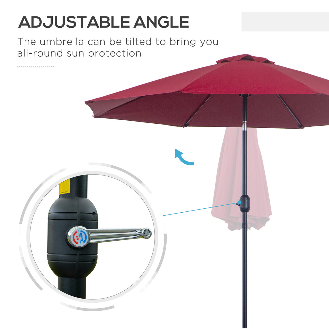 Umbrella Parasol 2.6m -Red