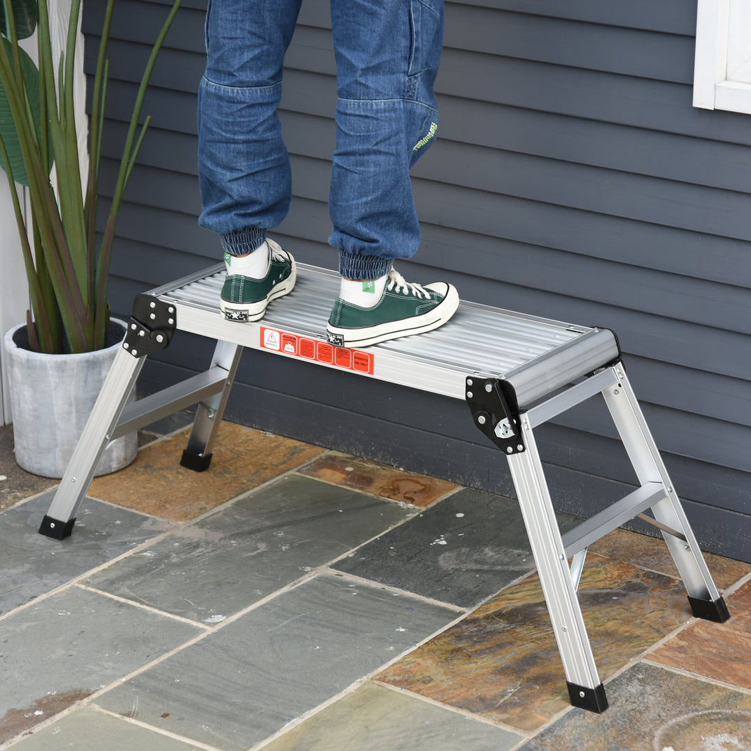 Folding Aluminum Workstand, 109L x 40W x 50H cm