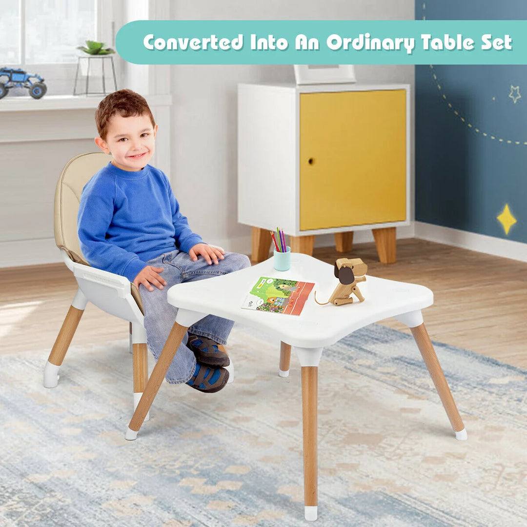 4 in 1 Baby High Chair Infant  Feeding Seat-Khaki