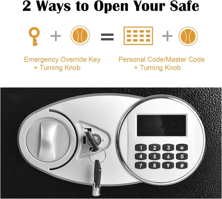 Security Safe Box with 2 Keys for Home Office Hotel