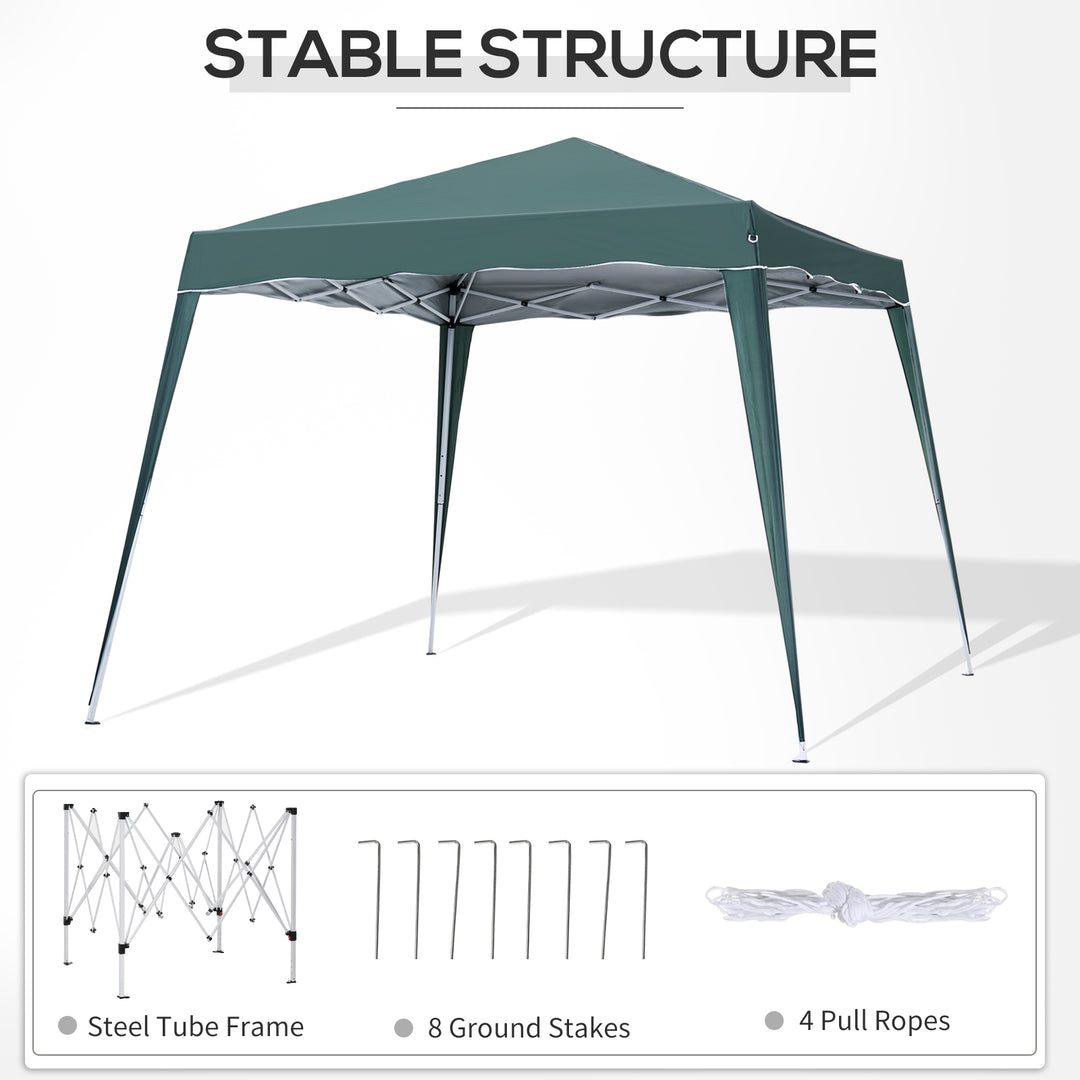 Pop-Up Tent,  3Lx3Wx2.4H m-Green