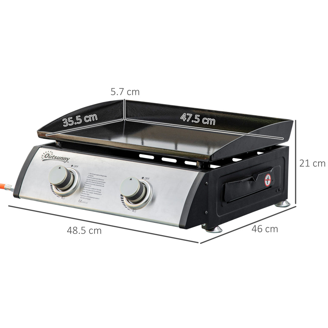 Portable Tabletop Gas Plancha Barbecue Grill 6kW