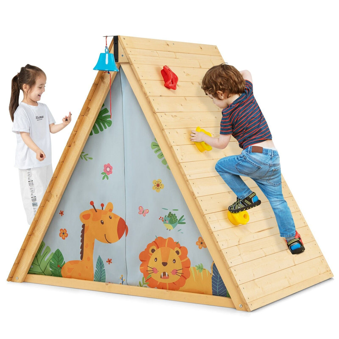 Children Climbing Playhouse with Front Bell and Window