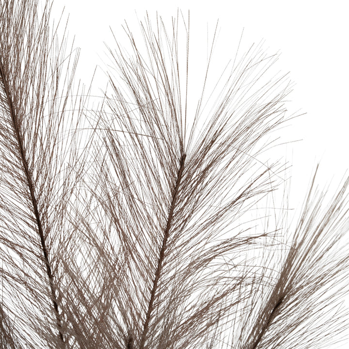 Grey Faux Pampas Grass Stem