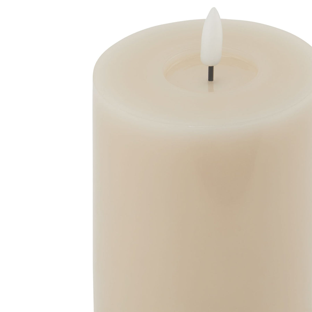 Luxe Melt Effect 3.5x9 Taupe LED Wax Candle