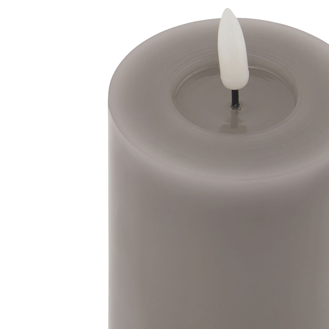 Luxe Melt Effect 3x4 Grey LED Wax Candle