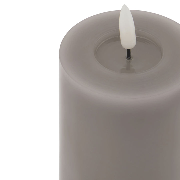 Luxe Melt Effect 3x4 Grey LED Wax Candle