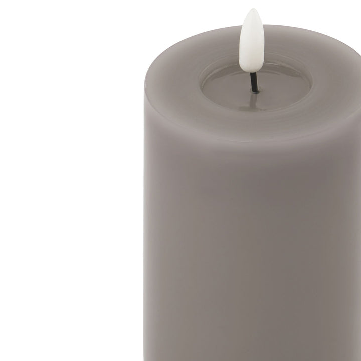 Luxe Melt Effect 3x6 Grey LED Wax Candle