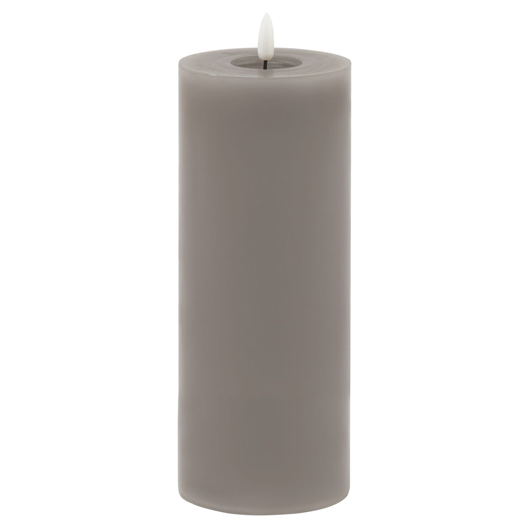 Luxe Melt Effect 3.5x9 Grey LED Wax Candle