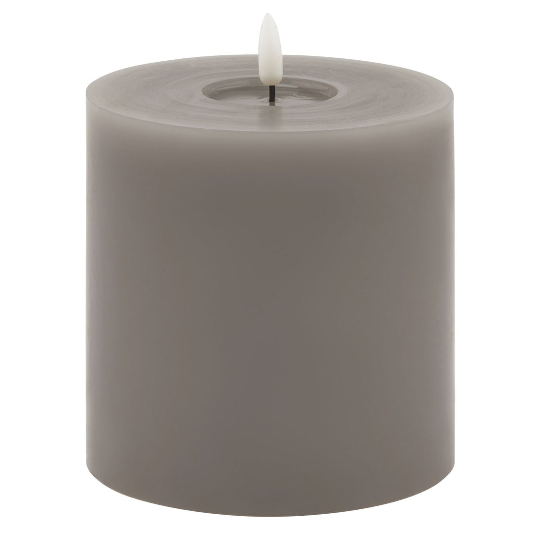 Luxe Melt Effect 5x5 Grey LED Wax Candle